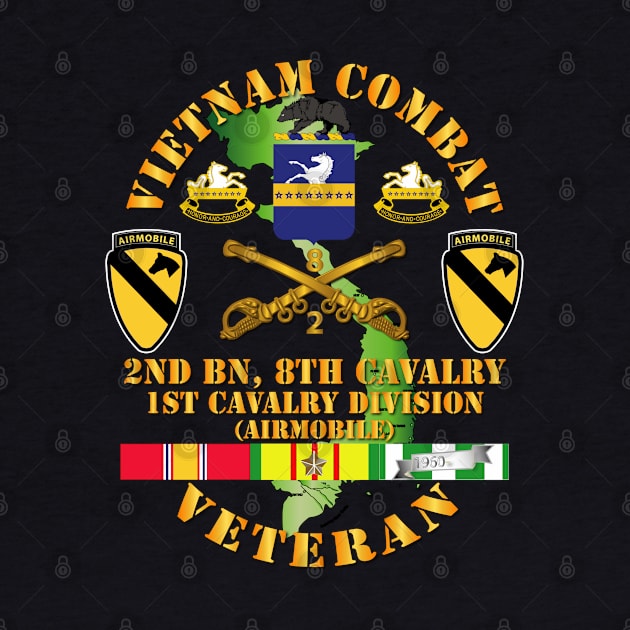 Vietnam Combat Cavalry Veteran w 2Bn 8th Cav COA - 1st Cav Div SSI by twix123844